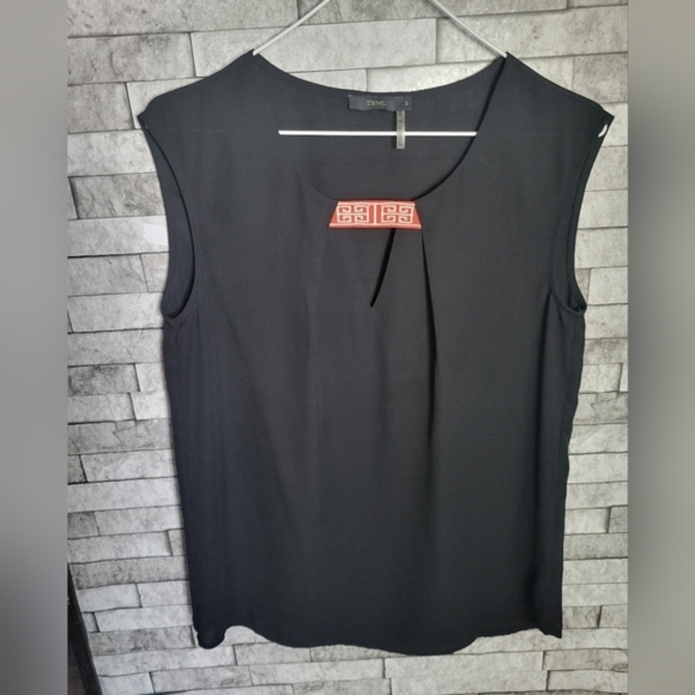 THML Size Small Black‎ sleeveless blouse